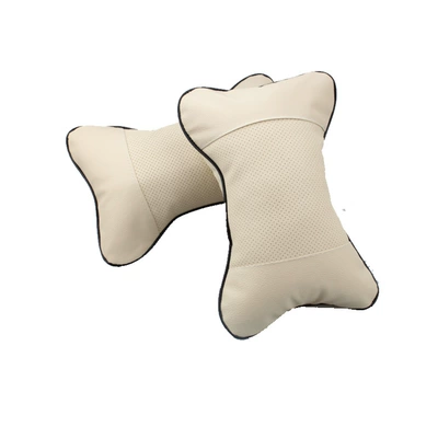 Headrest Car Pu Headrest, Seat Neck - warm-rice