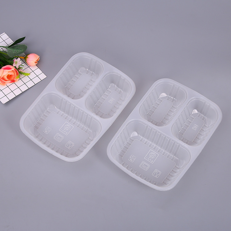 简约一次性外卖打包盒 pp白色吸塑包装 生鲜食品吸塑盒定 制