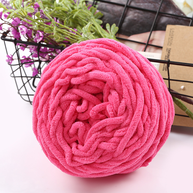 Solid color ice thread hand-woven hook shoe thread DIY coarse wool foreign trade scarf thread factory direct baby thread