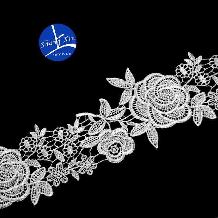 水溶花边 花纹 立体 镂空 涤光丝 条码 DIY花边辅料