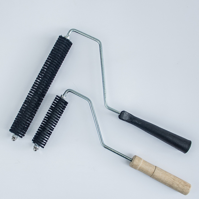 FRP cepillo de rodillo antiespumante herramienta de pasta de mano FRP rodillo de cepillo de cerdas negro especial