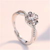 Trend wedding ring for beloved, zirconium, European style, wholesale