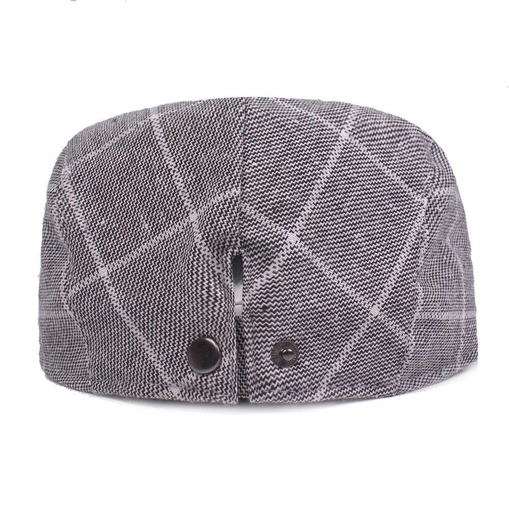 Artistic Youth boina de tela a cuadros de los hombres gorra de estilo universitario sombrero delantero sombrero de las mujeres sombrero de comercio exterior