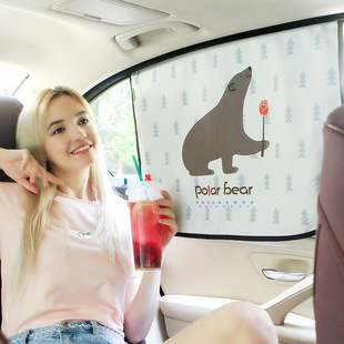 SAFEBET car sunshade sunscreen heat insulation sunshade automatic retractable car curtain sunshade side window car curtain