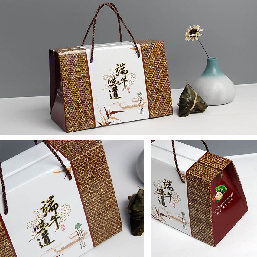 粽子手提盒端午肉粽蛋黄粽嘉兴粽子礼盒酒店公司送礼包装盒定