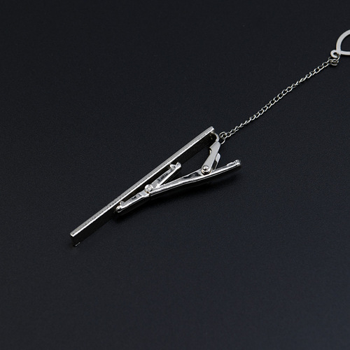 Tie clip men's formal wear men's silver simple wholesale quality supply business tie clip professional security