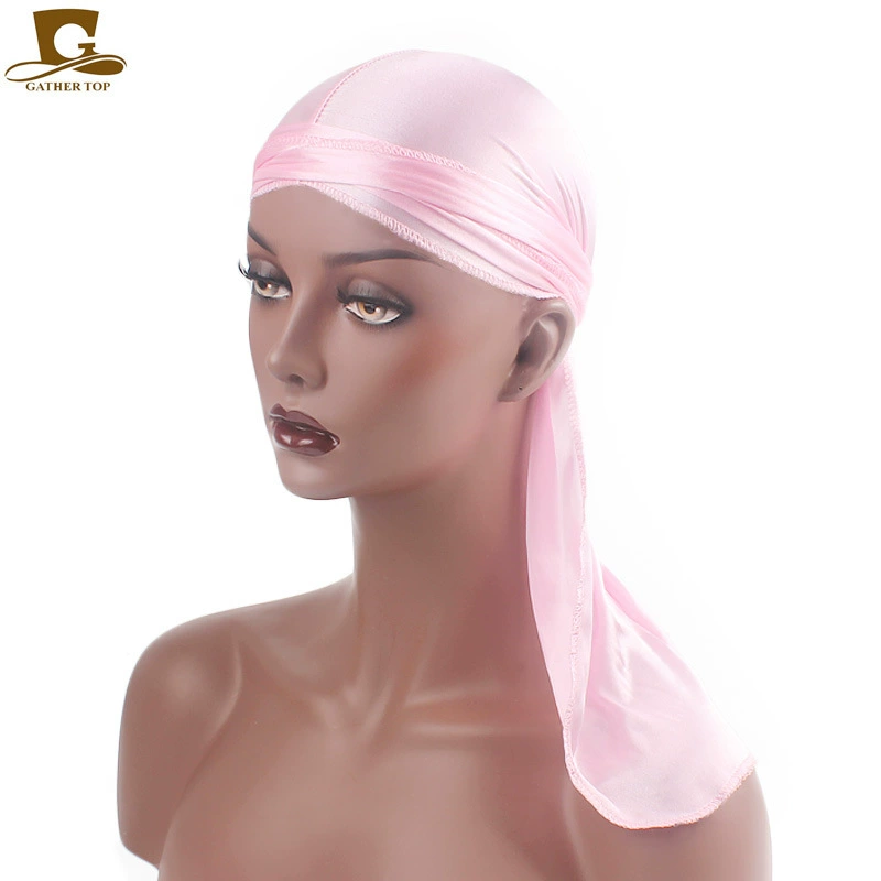Сатиновый дюраг головной платок, imitation silk (полиэстер), длинный хвост, размер для взрослых, лёгкий 35 г