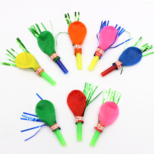 Golden Balloon Dragon Whistle Balloon Trumpet Whistle Children's Dragon Blowing Toy Wholesale Birthday Party Supplies