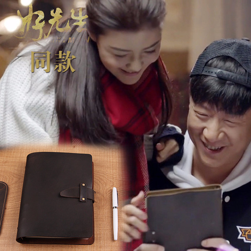 A5 genuine leather retro loose-leaf notebook diary office business simple notepad crazy horse leather hand ledger