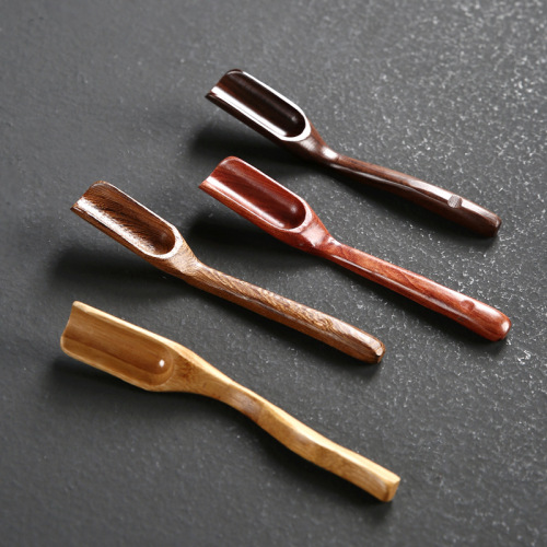 Tea spoon, solid wood tea set, tea spoon, ebony tea ceremony accessories, bamboo tea shovel, factory direct sale