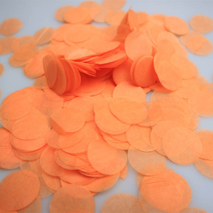 2.5cm 원형 색종이 오렌지/10g 팩