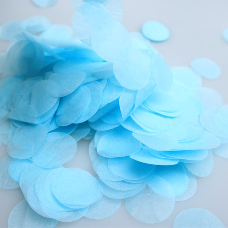 2.5cm 원형 색종이 하늘색/10g 팩