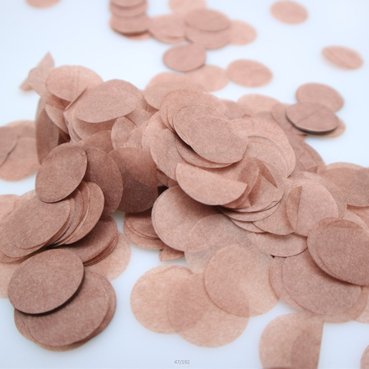 2.5cm 원형 색종이 갈색/10g 팩