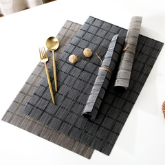 New Nordic-style grid table mat, waterproof, oilproof, wash-free PVC, home-use, hotel, restaurant, heat-resistant dinner mat, wholesale