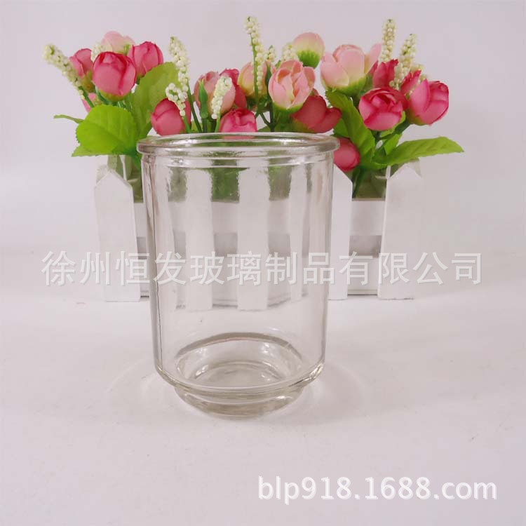 厂家直销蜡烛玻璃杯蜡烛容器玻璃瓶 玻璃蜡烛台广口玻璃瓶