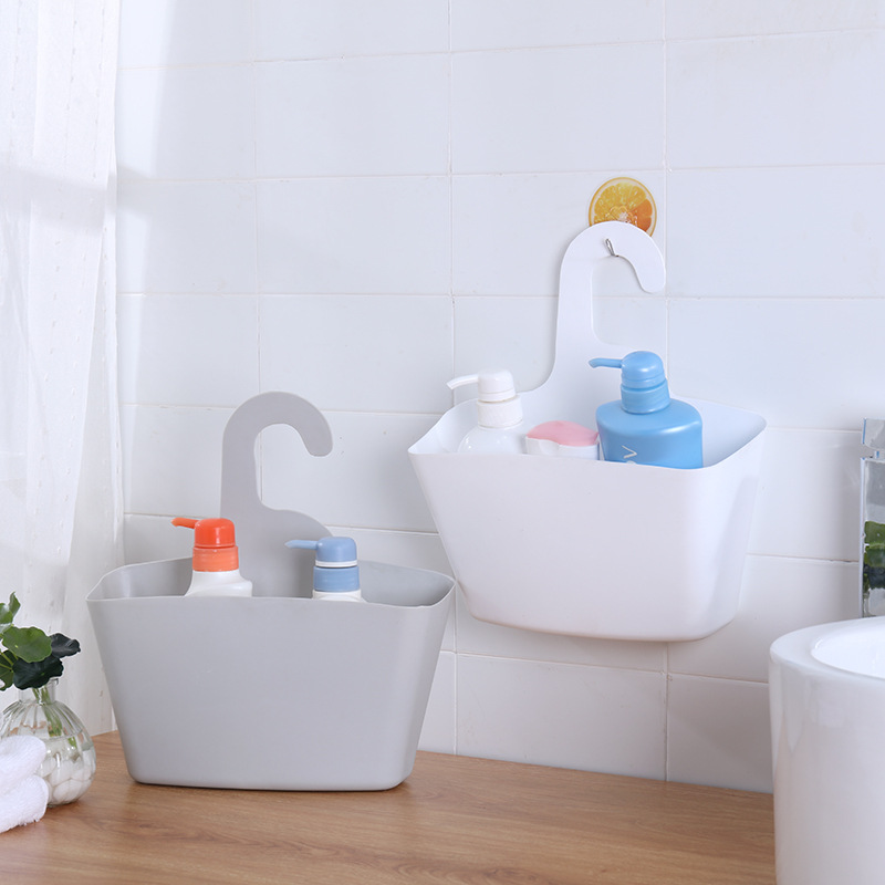 Wall-mounted Multi-layer Storage Hanging Basket Kitchen Bathroom Dormitory Bedside Plastic Storage Rack Sundries Hanging Basket