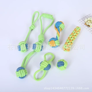 供应宠物玩具狗狗棉绳球猫狗训练互动啃咬磨牙洁齿宠物棉绳玩具
