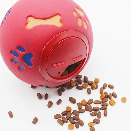 Pet supplies dog bite resistant enamel soft enamel food leaking ball educational toy manufacturer direct sales one piece drop shipping