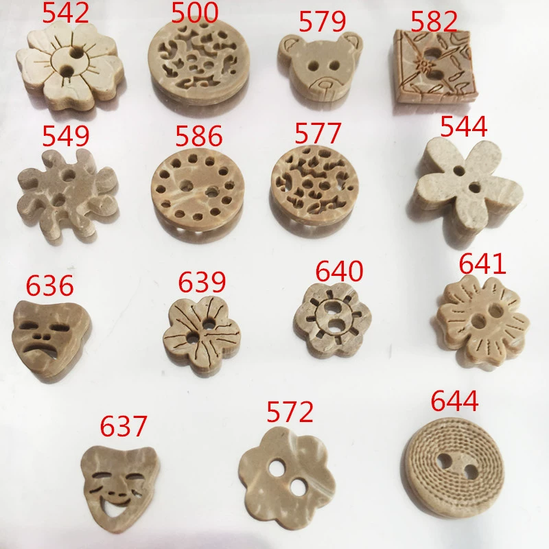 В наличии Кокосовые Детские Мультяшные пуговицы Милая детская одежда Пряжка Шерстяная Пряжка Деревянные цветные пуговицы