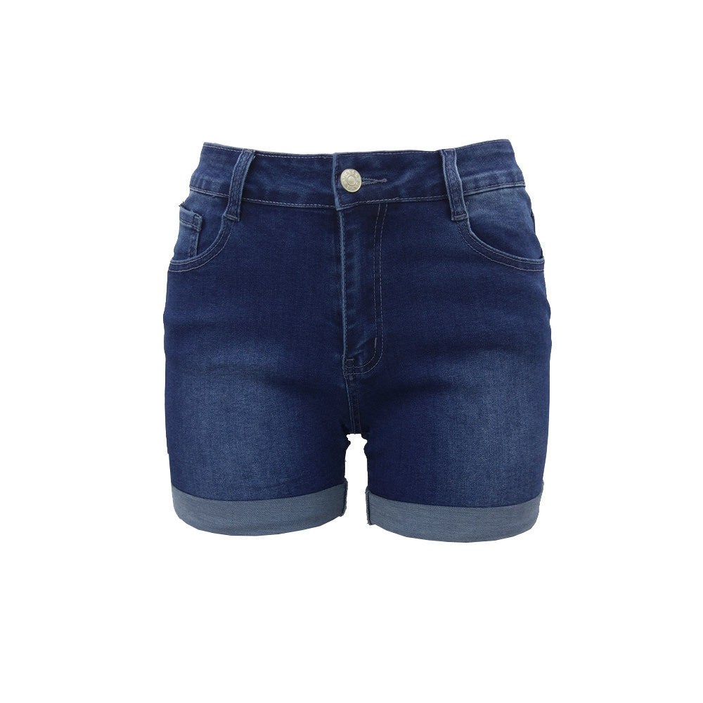 Shorts de Mezclilla con Dobladillo Enrollado Estilo Americano Verano 2025, Nuevos en Existencia, Shorts de Mezclilla Lavados para Mujer