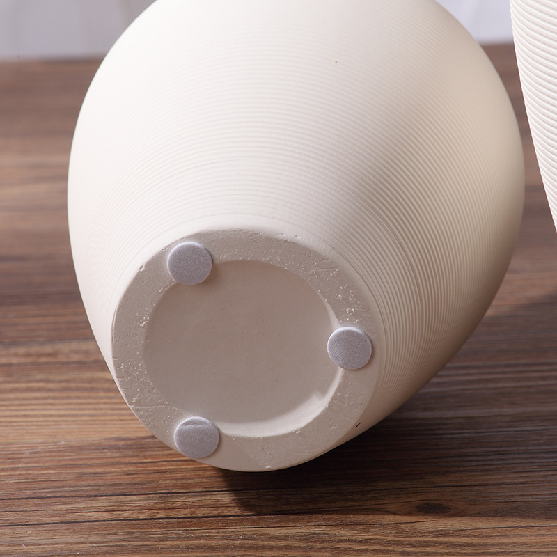 Blanco cerámica pequeño florero moderno minimalista estilo japonés salón decoración del hogar creativo arreglo floral al por mayor
