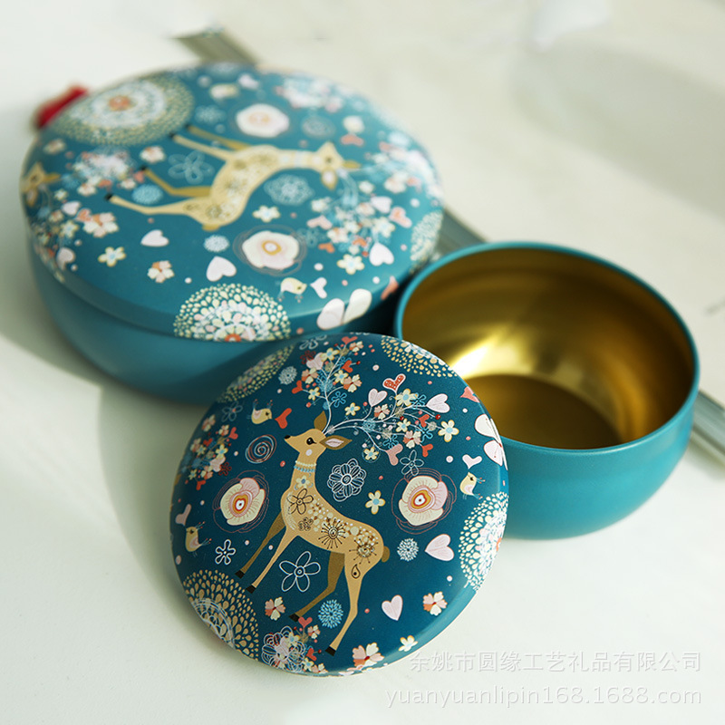 Direct Sale from the Manufacturer: Tinplate Round Iron Box in Stock, Creative Retro Small Box, Deer-Shaped Storage Tin for Accessories Direct Sale from the Manufacturer: Tinplate Round Iron Box in Stock, Creative Retro Small Box, Deer-Shaped Storage Tin for Accessories