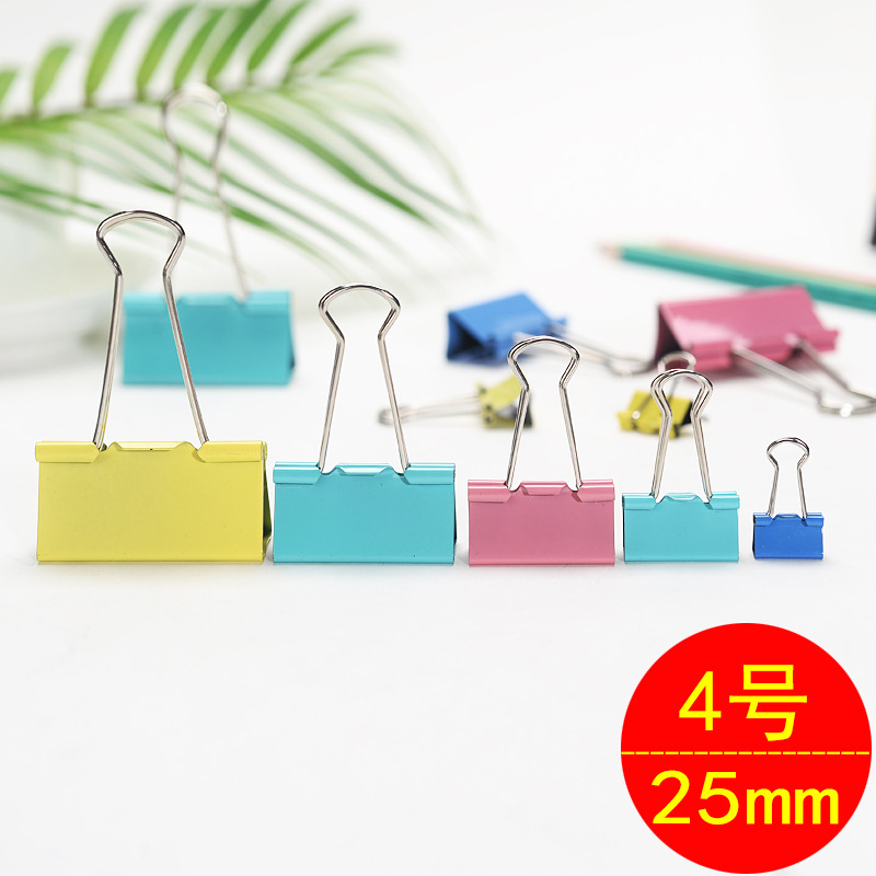 25mm long tail clip medium bulk color dovetail clip cross-border e-commerce supply clip 4 financial ticket clip