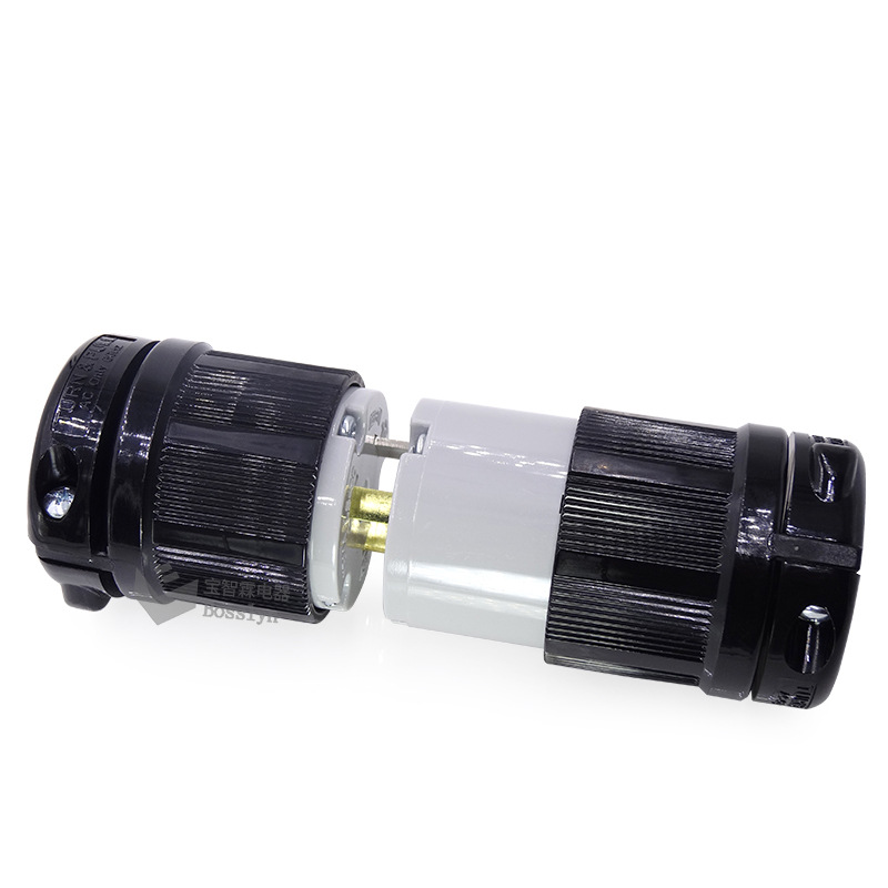 厂价供应美式防脱落机柜插头 引挂式插头 三级电源插头