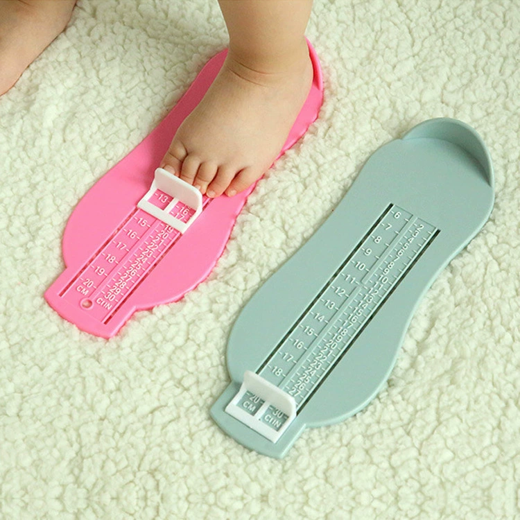 Children's ruler for foot measurement, home device