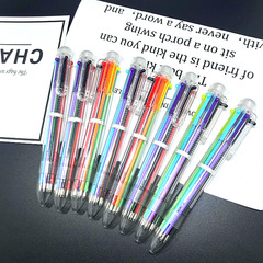 Creative Transparent 6-Color Gel Pens Cute Student Stationery Multicolor Pens Supply