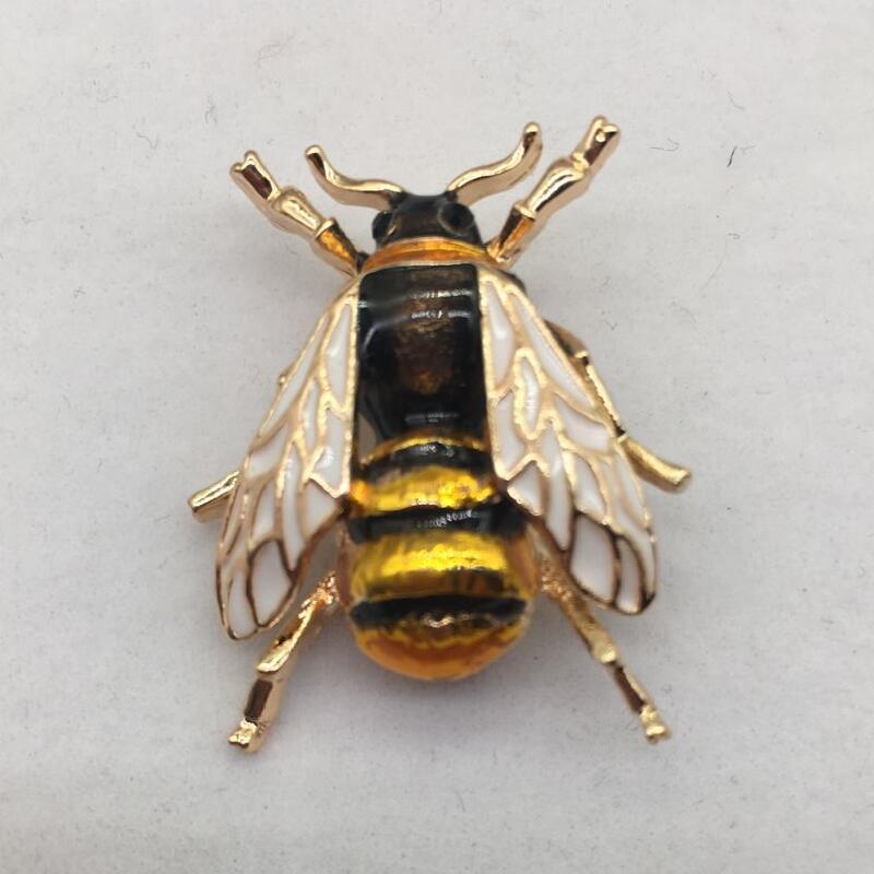 Broche abeille haut de gamme en alliage, motif animal goutte, peinture à l'huile, style européen et américain, vente en gros._voghion.com