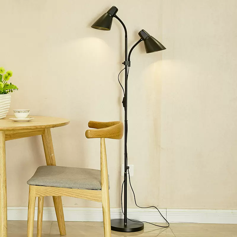 现代简约个性铁艺居家办公落地灯护眼LED卧室客厅书房软管灯