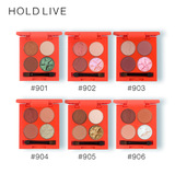 HOLD LIVE Матовая блестящая тени для век, палетка теней, 4 цветов, четыре цвета, 6 цветов