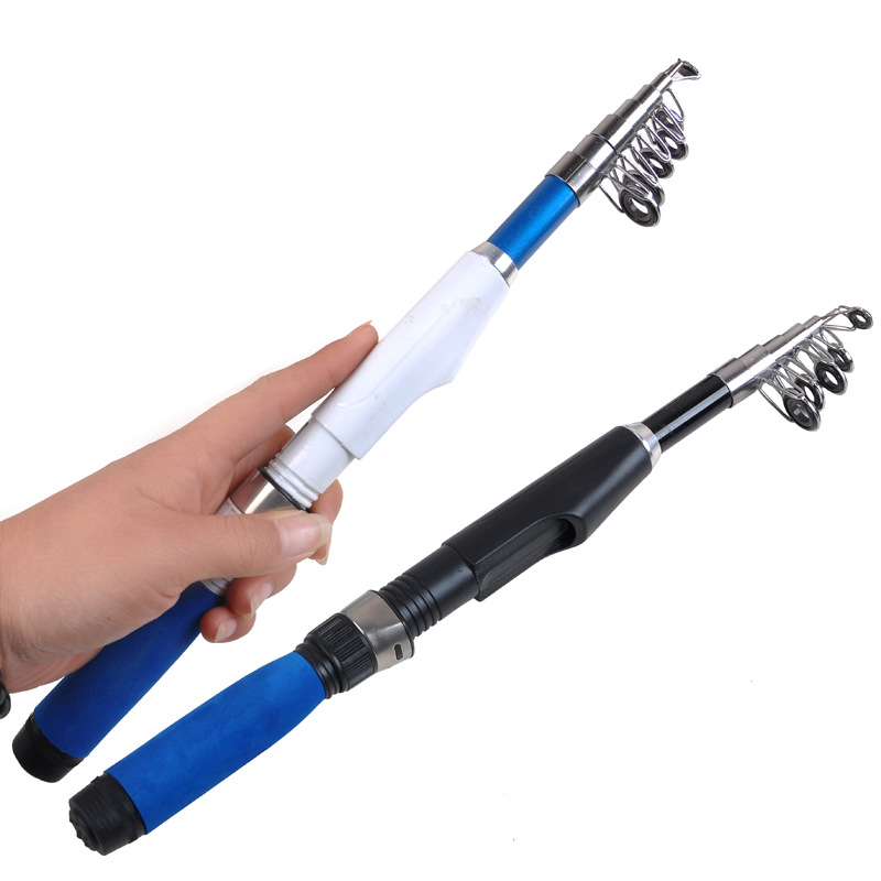 AliExpress fábrica al por mayor ultra-corto pequeño mar Polo 1,2 m 1,7 m Super duro carbono mar Polo de pesca caña de pescar transfronteriza