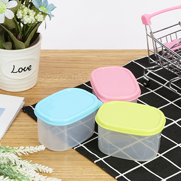 Pequeño tamaño mini caja de plástico sellada caja de suplemento de alimentos infantiles caja de muestra de comida de cantina Escuela de Kindergarten