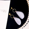 Retro shiffon earrings from pearl, Korean style, wholesale