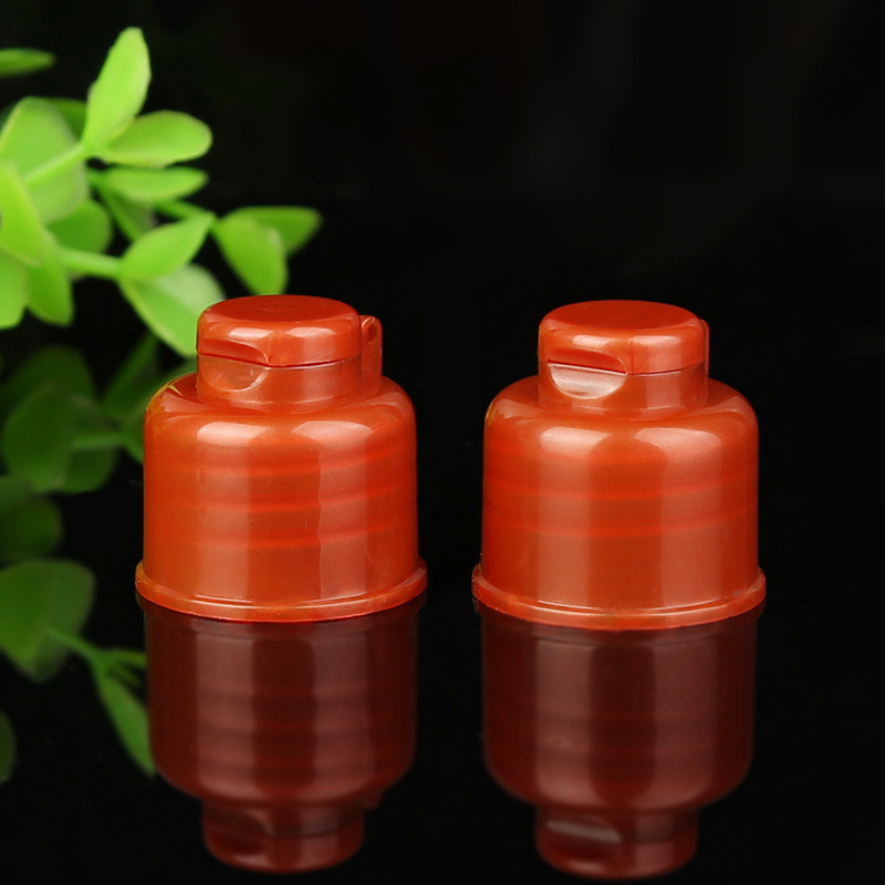 厂家供应红色叮当盖PP塑料化妆品包装翻盖厨房洗洁精瓶盖