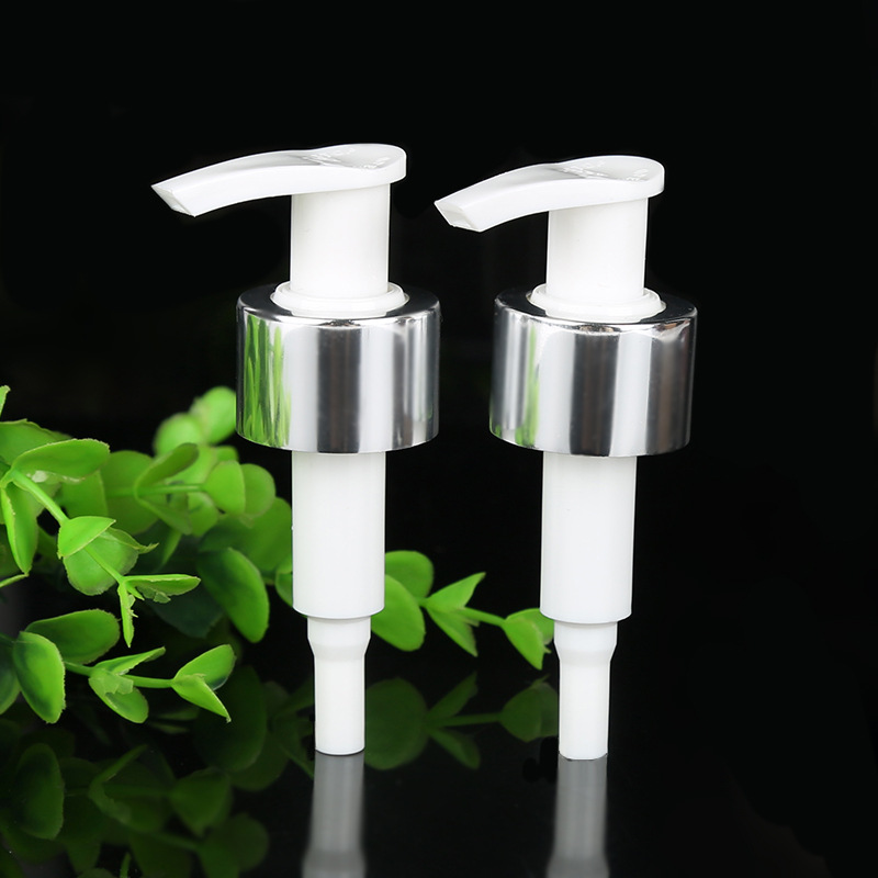 Factory supply anodized switch pump PP plastic silver switch pump hand sanitizer emulsion dispenser pump head