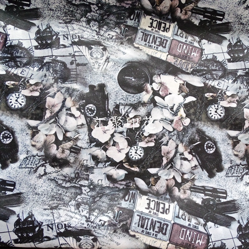 水墨画数码印花 数码印花面料 时装印花    欢迎