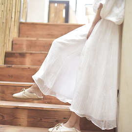 2026秋季念文艺棉麻女装新款国风轻复古棉麻禅意女式长裤阔腿裤