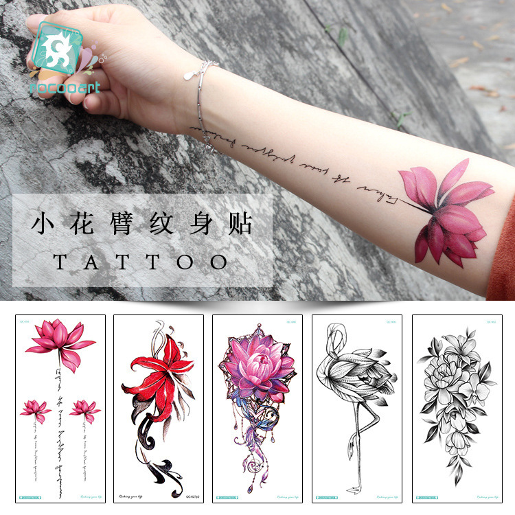 Cross-Border Supply Ruicailong Waterproof Sweat Ink Colorful Flower Tattoo Stickers Sexy Clavicle Flower Arm Stickers Tattoo Cross-Border Supply Ruicailong Waterproof Sweat Ink Colorful Flower Tattoo Stickers Sexy Clavicle Flower Arm Stickers Tattoo