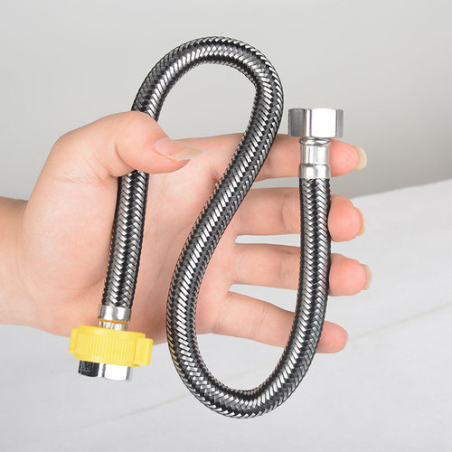 Manufacturer 304 stainless steel braided pipe 4 points water supply hose water heater hot and cold faucet toilet accessories water inlet pipe