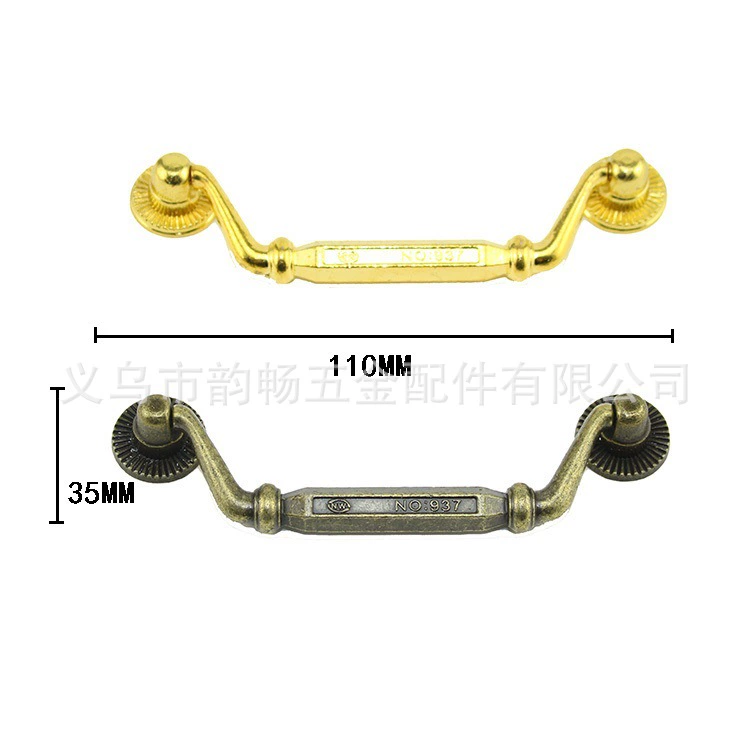 2 цвета украшение дома фурнитура Ручка имитация золотого сплава ручка Европейский стиль ручка ящик ручка деревянная коробка парчовая коробка Золотой Зеленый древний