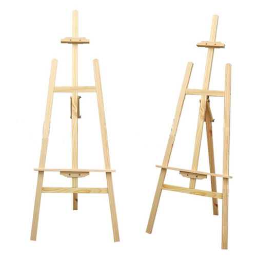 Custom wooden easel, 1.5-meter yellow pine wood painting stand, advertising frame, wooden display stand, art easel, wooden easel