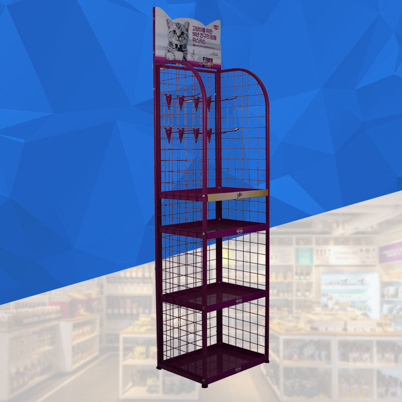厂家定 制金属展架超市货架宠物用品陈列架便利店促销置物架