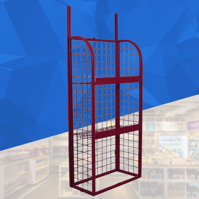 批发定 制紫色网格架金属货架 展示架汽车用品陈列架单面金属货架