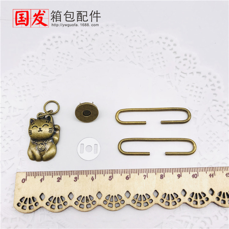 Nuevo oro de 5 cm para atraer la fortuna, oro de gato deslizante, oro en forma de C, opcional de tres colores