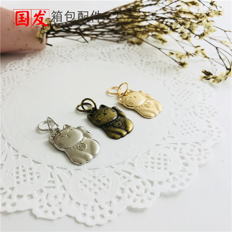 Nuevo oro de 5 cm para atraer la fortuna, oro de gato deslizante, oro en forma de C, opcional de tres colores