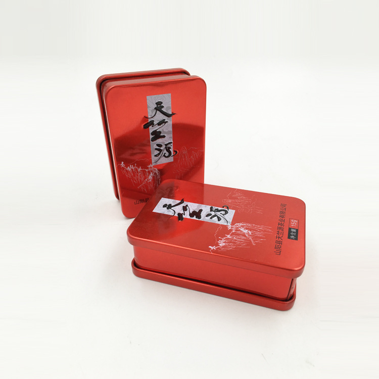 岳阳厂家定 制长方形茶叶礼品铁盒 绿茶茶叶铁盒包金丝黄菊铁盒