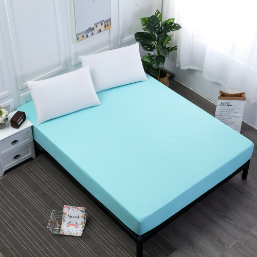 Cross-border solid color velvet bedspread protector with bed bag cleaning cover, non-pilling and non-fading, memory foam protection